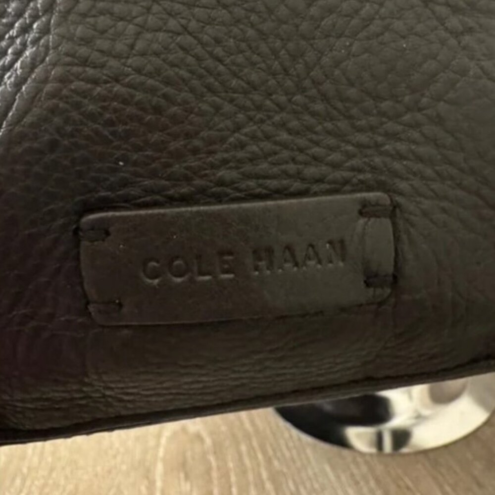 Cole Haan Black Leather Bag, Crossbody Strap - Picture 5 of 12